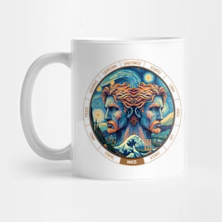 ZODIAC Gemini - Astrological GEMINI - GEMINI - ZODIAC sign - Van Gogh style - 10 Mug